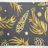 クリスマスパターン、松の雪2 三つ折りクリスマスカード (内部中)