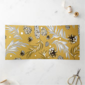 クリスマスパターン、松の雪6 三つ折りクリスマスカード (内部)