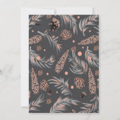 クリスマスパターン、松の雪 カード (裏面)