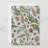 クリスマスパターン、松の雪 10 サンキューカード (裏面)