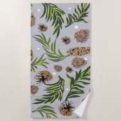 クリスマスパターン、松雪10 ビーチタオル (正面)