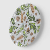 クリスマスパターン、松雪10 ラージ壁時計 (傾斜)