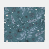 クリスマスパターン、松雪12 フリースブランケット (正面(横))