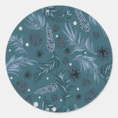 クリスマスパターン、松雪12 ラウンドシール (正面)