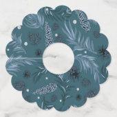 クリスマスパターン、松雪12 ワイングラスタグ (正面)