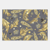 クリスマスパターン、松雪2 ラッピングペーパーシート (正面2)