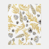 クリスマスパターン、松雪5 フリースブランケット (正面)