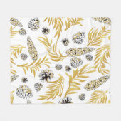 クリスマスパターン、松雪5 フリースブランケット (正面(横))