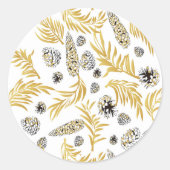 クリスマスパターン、松雪5 ラウンドシール (正面)