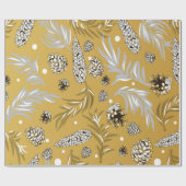 クリスマスパターン、松雪6 ラッピングペーパー (フラット)