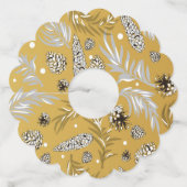 クリスマスパターン、松雪6 ワイングラスタグ (正面)