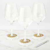 クリスマスパターン、松雪6 ワイングラスタグ (セット)