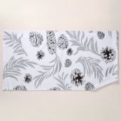 クリスマスパターン、松雪7 ビーチタオル (正面)