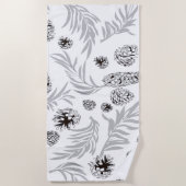 クリスマスパターン、松雪7 ビーチタオル (正面)