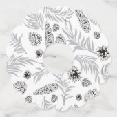 クリスマスパターン、松雪7 ワイングラスタグ (裏面)