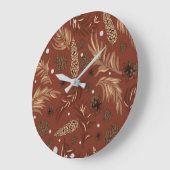 クリスマスパターン、松雪8 ラージ壁時計 (傾斜)