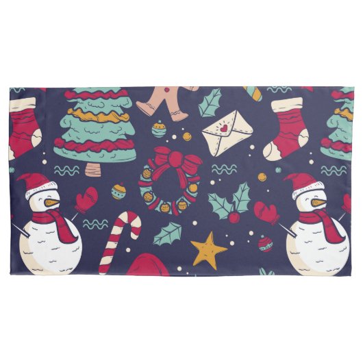 クリスマスパターン 枕カバー (正面)