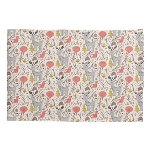 クリスマスパターン 枕カバー (裏面)