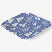 クリスマスパターン#6 ID1009 （青） ペーパープレート (傾斜あり)