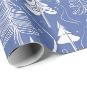 クリスマスパターン#6 ID1009 (青) ラッピングペーパー (ロールコーナー)