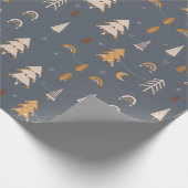 クリスマスパターンbohoスタイル ラッピングペーパー (角)