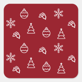 クリスマスパターンI スクエアシール
