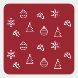 クリスマスパターンI スクエアシール