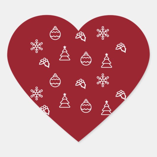 クリスマスパターンI ハートシール (正面)
