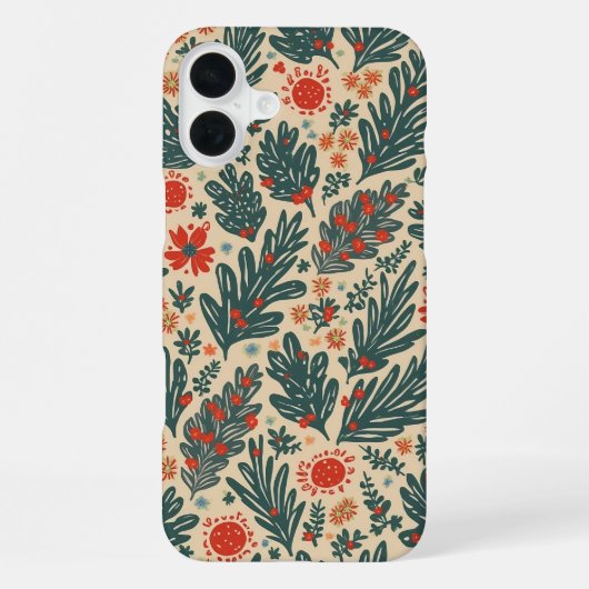 クリスマスパターンiphone 16ケース iPhoneケース (裏面)