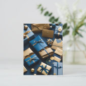 クリスマスパッケージのはがき ポストカード (スタンド正面)