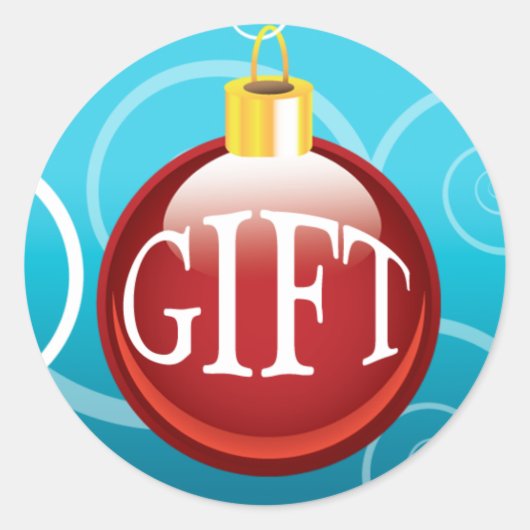 クリスマスパッケージ用のギフトシール ラウンドシール (正面)