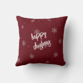 クリスマスパッチワークとホリデーズモチーフ クッション (裏面)