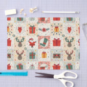 クリスマスパッチワークキルト 薄葉紙 (クラフト)