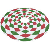 クリスマスパッチワークハーレクインパターン ブラッシュドポリエステルツリースカート (アングル)