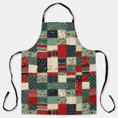 クリスマスパッチワーク エプロン (正面)