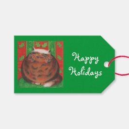 クリスマスパッドハッピーホリデーズギフトラベルグリーン ギフトタグ