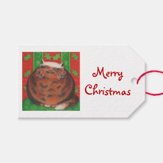 クリスマスパッドメリークリスマスギフトラベル白 ギフトタグ (正面(横))