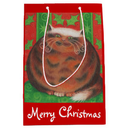 クリスマスパッドメリークリスマス抱き枕赤 ミディアムペーパーバッグ