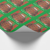 クリスマスパッド「クリスマスの願い」の緑 ラッピングペーパー (角)