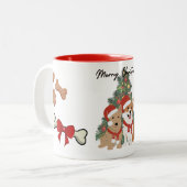クリスマスパップスホリデーマグ ツートーンマグカップ (正面左)