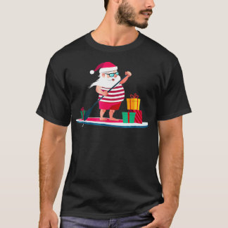 クリスマスパドルボーディングサンタインスイムショーツ Tシャツ