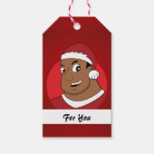 クリスマスパパ/若者の漫画 ギフトタグ (正面)