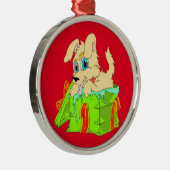 クリスマスパピーオーナメント メタルオーナメント (右)