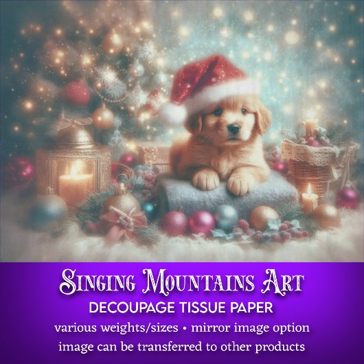 クリスマスパピーフェスティバルサンタハットカワイドデコップページ 薄葉紙