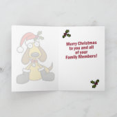 クリスマスパピーホリデーカード カード (内部)