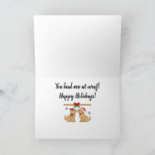 クリスマスパピーラブゴールデンレトリバー シーズンカード (内部)