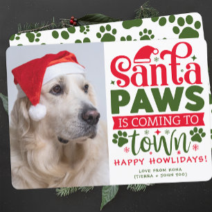 クリスマスパピー写真カスタムおもしろい犬写真 シーズンカード