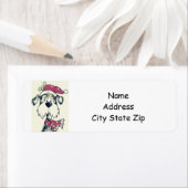 **クリスマスパピー**差出人住所ラベル ラベル (インサイチュ)