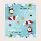 クリスマスパラシュタンサンタトリートグディーバッグラベル 名刺 (外部フラット)