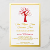 クリスマスパラトリッジの木にクリスマスイベント 箔招待状 (正面)